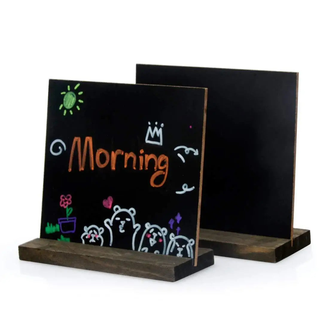 Vintage Mini Blackboard Ornament Cute Wooden Craft Simple Message Qme 2pcs