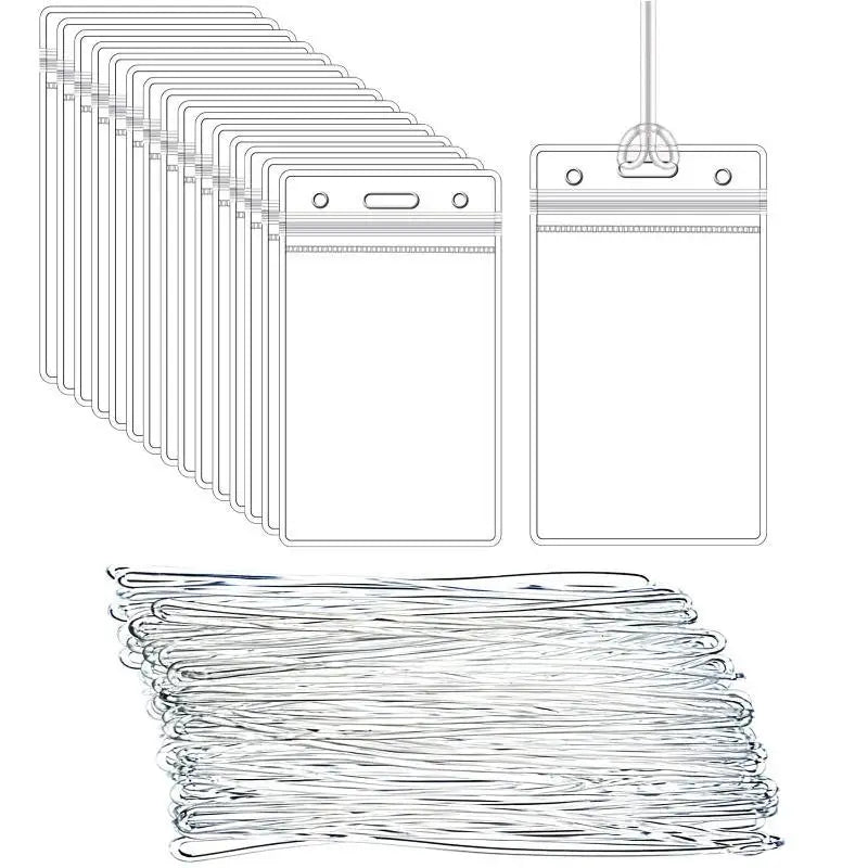 Wear Resistant Clear Plastic ID Badge Holders Waterproof Resealable Qme