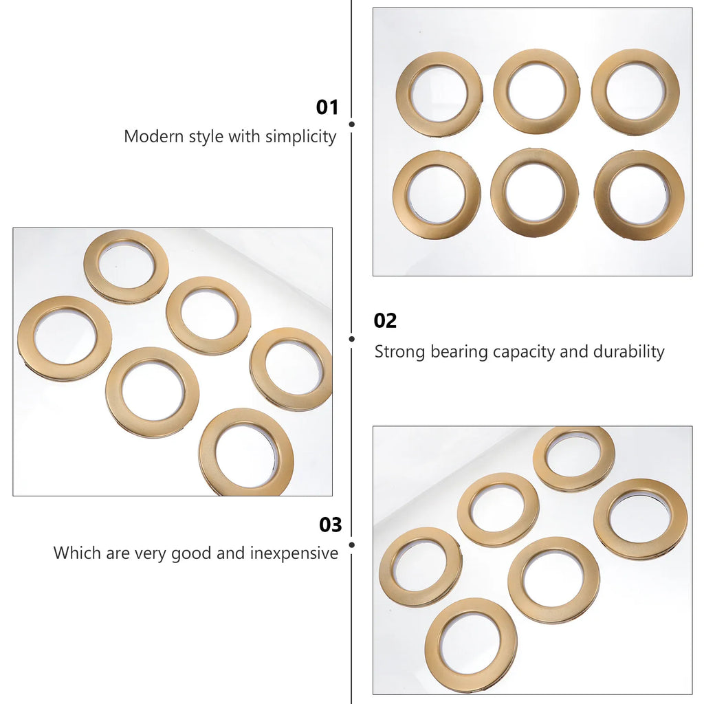 80Pcs Plastic Curtain Eyelet Rings Nanoscale Roman Style High Durability Low Noise Sliding Rings for Curtains Drapery Fabric Qme