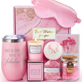 Gifts for Ladies ,Mom, Wife,Girlfriend, Sister-Happy Birthday,Christmas,Valentine's Day,Mothers Day-Lavender Spa Gift Basket Set Qme PinCupFlowerSaltsSet