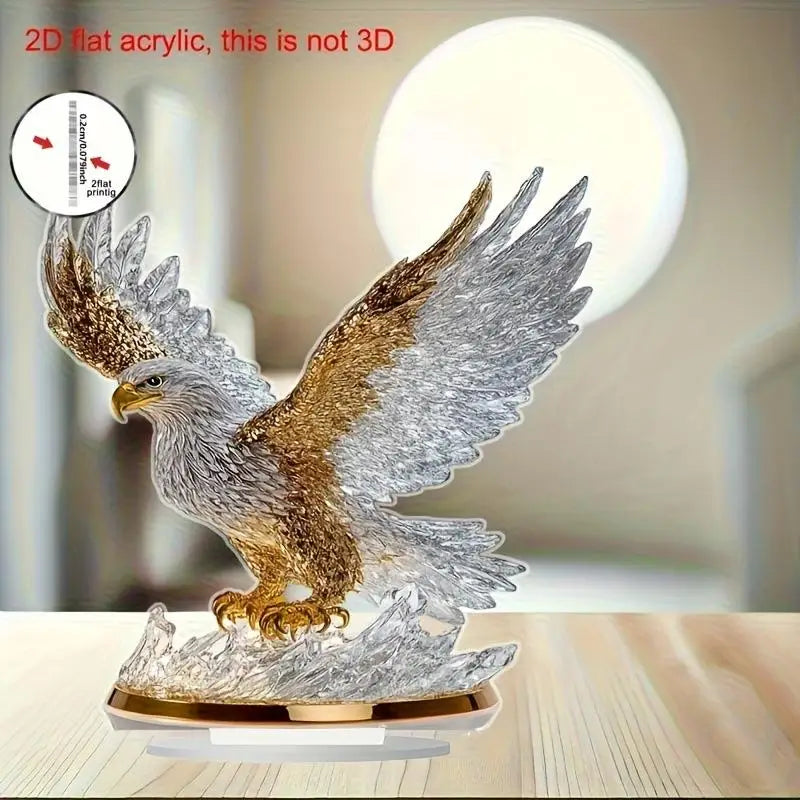Flapping Eagle 2D Table Decoration Modern Animal Vase Figurine Qme