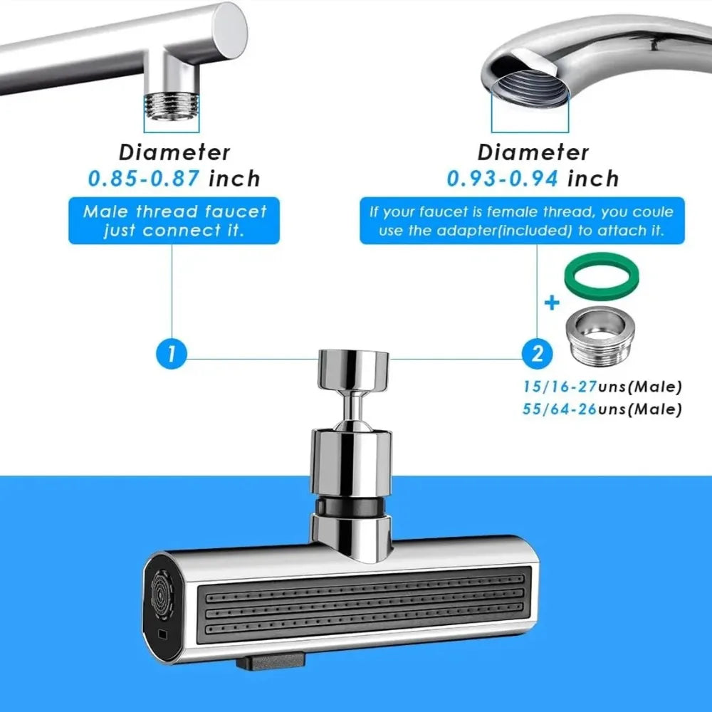 New Kitchen Faucet Waterfall Stream Sprayer Head Sprayer Filter Diffuser Water Saving Nozzle Faucet Connector Tap Accessorie Qme