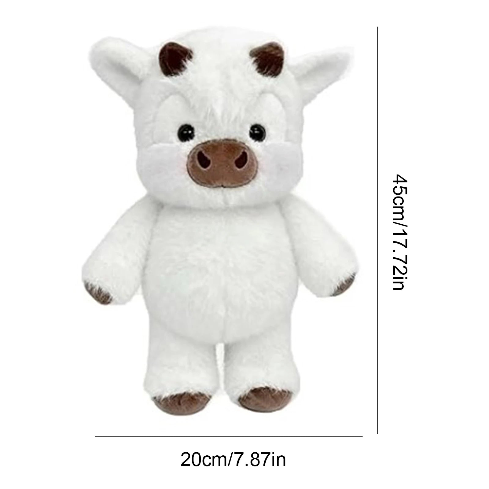 Adorable Highland Cattle Plush Toy 45cm Huggable Running Cow Stuffed Animal Made with Premium Soft Fabric, Soothing Companion Qme B
