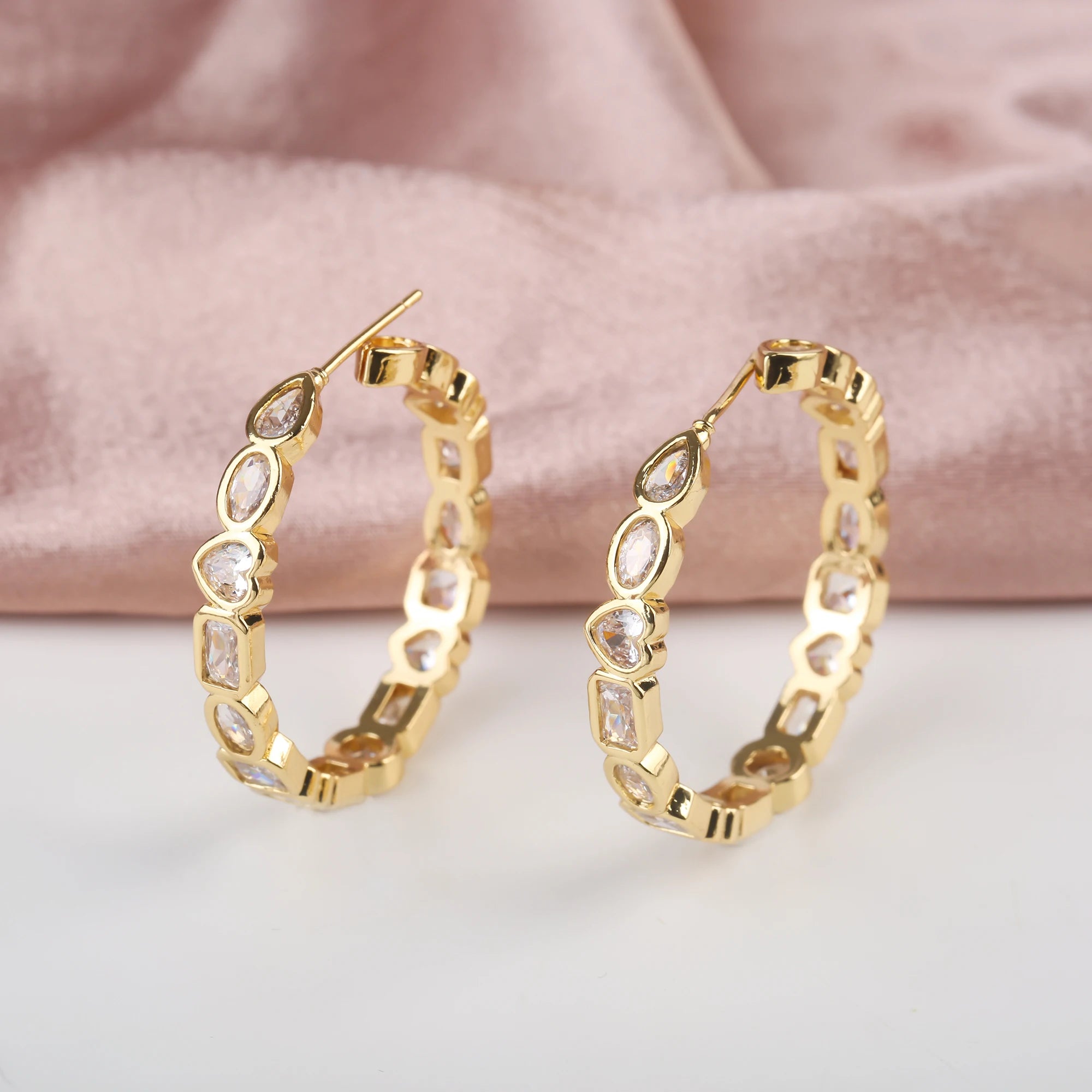 6 Styles New Design Round Exaggerated Drop Earrings Hip Hop Zirconia Jewelry Earrings Personalized Party Gifts for women Girls Qme 2