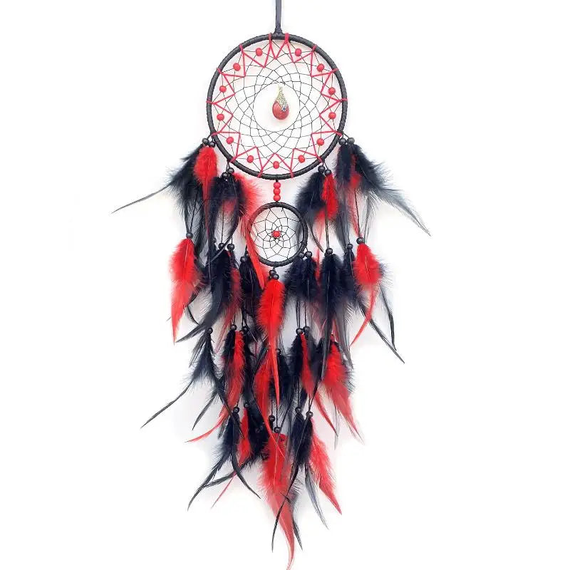 Adorned Artificial Feathers Crystals Exquisite Wall Decoration Qme A5