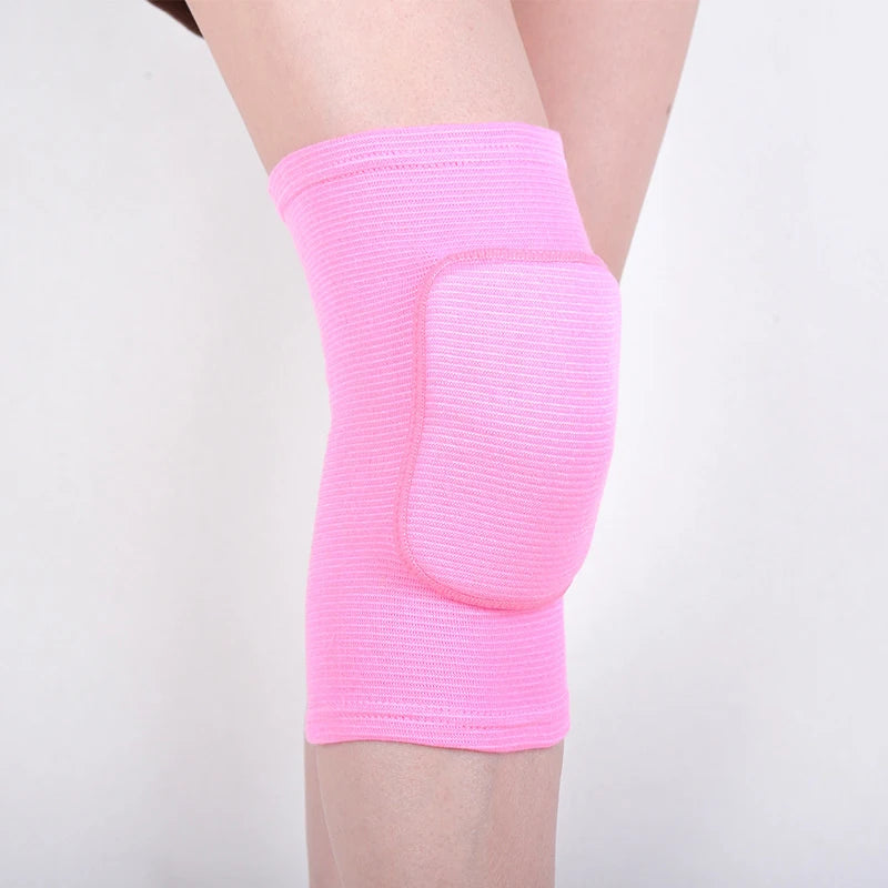 Sports Compression Knee Pads Elastic Protector Thickened Sponge Brace Qme pink L