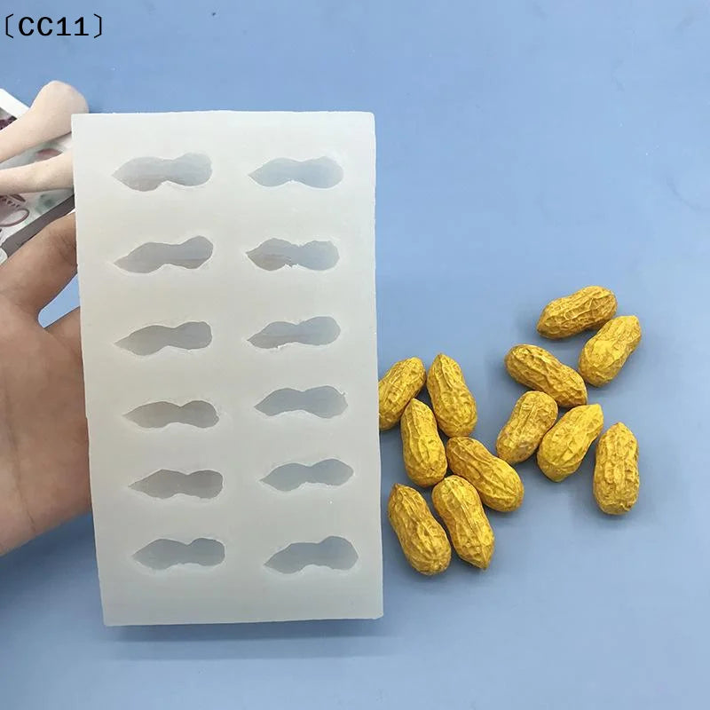 2 8 12-Cavity Peanut Design Food Grade French Mousse Cake Mould Qme