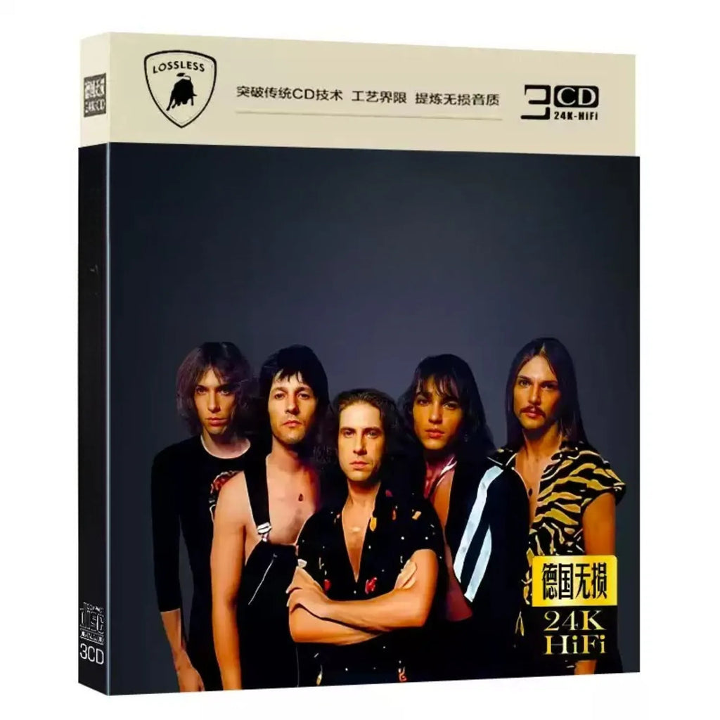 Vintage European Heavy Metal Rock Band Album, Five Rock Musicians Retro Portrait Cover 24K HiFi Lossless 3CD Music Collection Qme