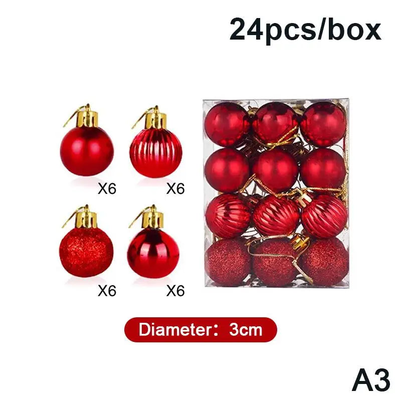 Waterproof Christmas Balls Fadeless Xmas Tree Hanging Ornaments Qme A3