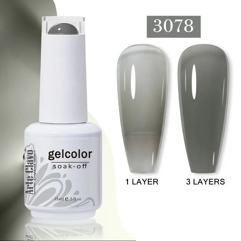 Arte Clavo Gel Nail Polishes Pink Nude Hybrid Lak Manicure
