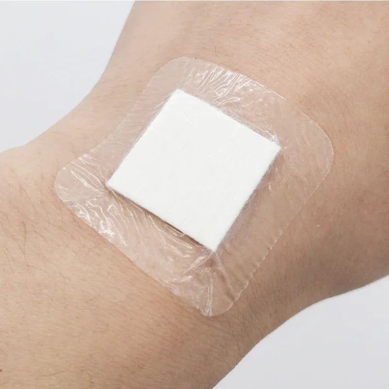 Square Shaped Waterproof Wound Dressing Plaster Bandages Skin Patch Transparent PU Band Aid Medical Strips Qme