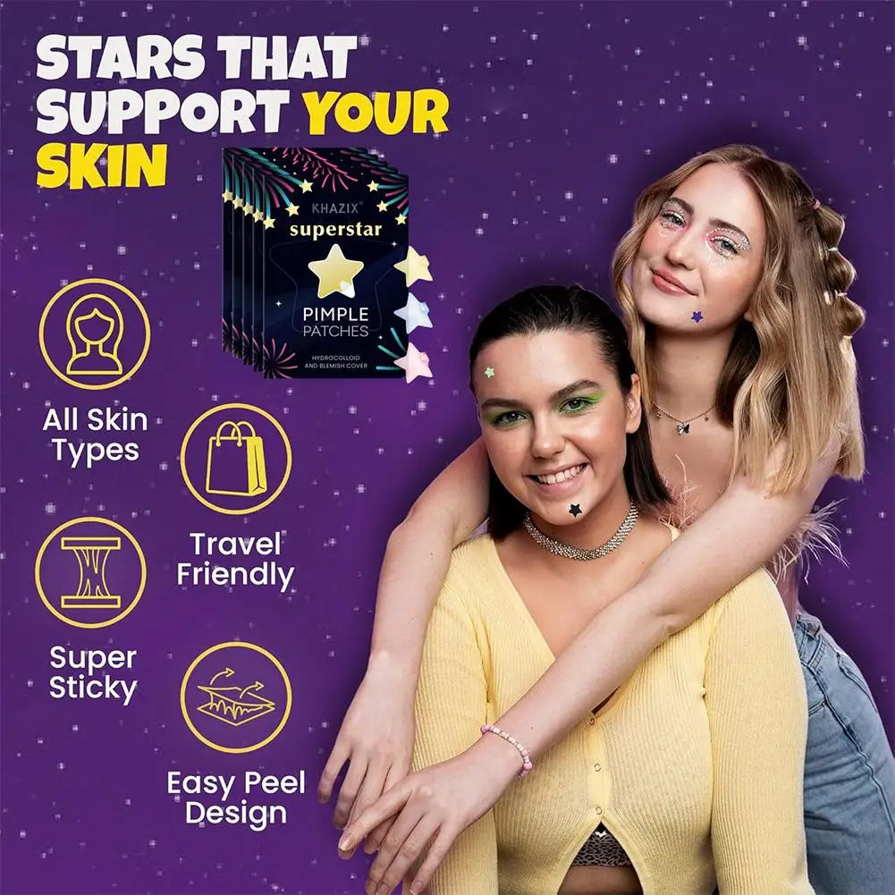 Colorful Stars Pimple Patches 240 Cute Acne Blemishes Covering Qme