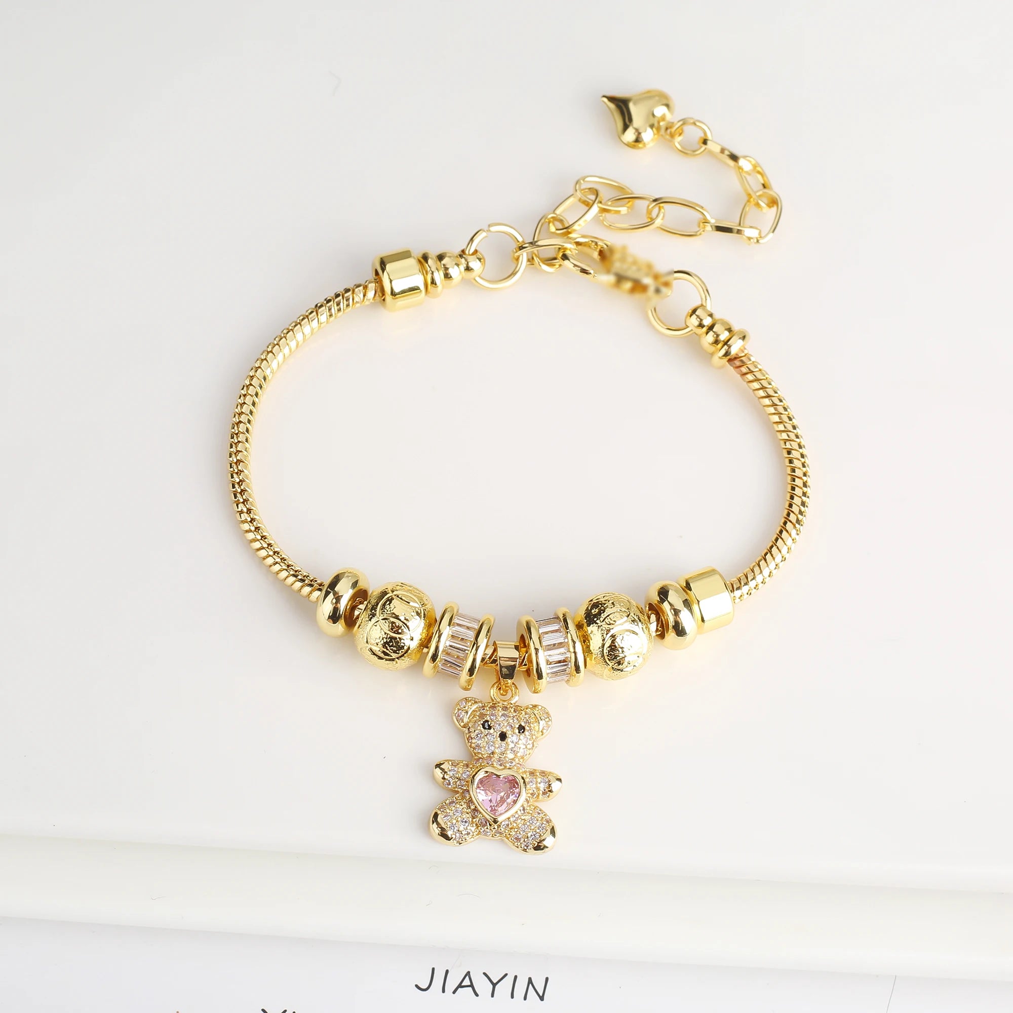 High Quality Crystal Zircon Bear Snake Bone Chain Bracelet Creative For Women Girls Animal Jewelry Accessories Gifts Daily Wear Qme 2