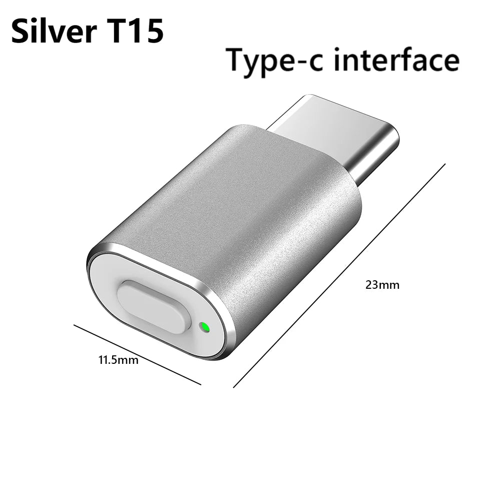 Mini Automatic Mouse Jiggler Mover ON/Off Button USB Automatic Move Cursor Undetectable Plug and Play Keeps Awake for Computer Qme Silver T15