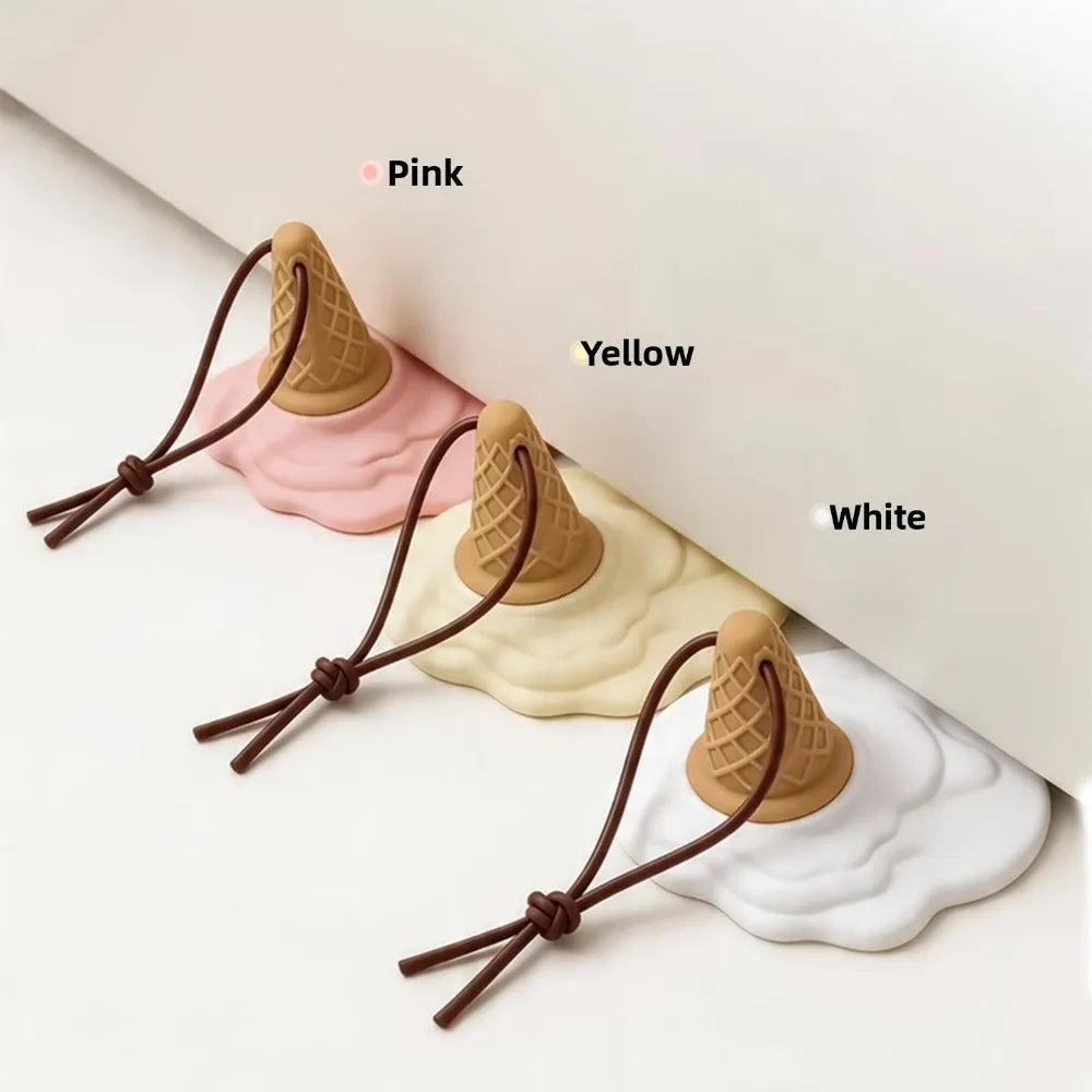 Cute Cartoon Ice Cream Shape Door Stopper Wedge Funny Decorative Qme