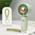Small Outdoor Portable Handheld Fan Powerful Wind High Speed Fan New Solid Color Mini Fan Summer Daily Essential Products Qme Green one size