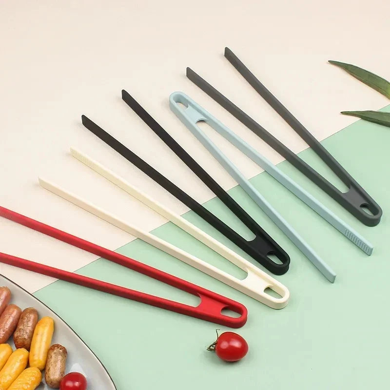 Salad Food Tongs Anti-slip Silicone Kitchen Utensils Barbecue Clip Three Prong Pliers Cookware Bbq Tool Chef Tools Gadgets Bar Qme