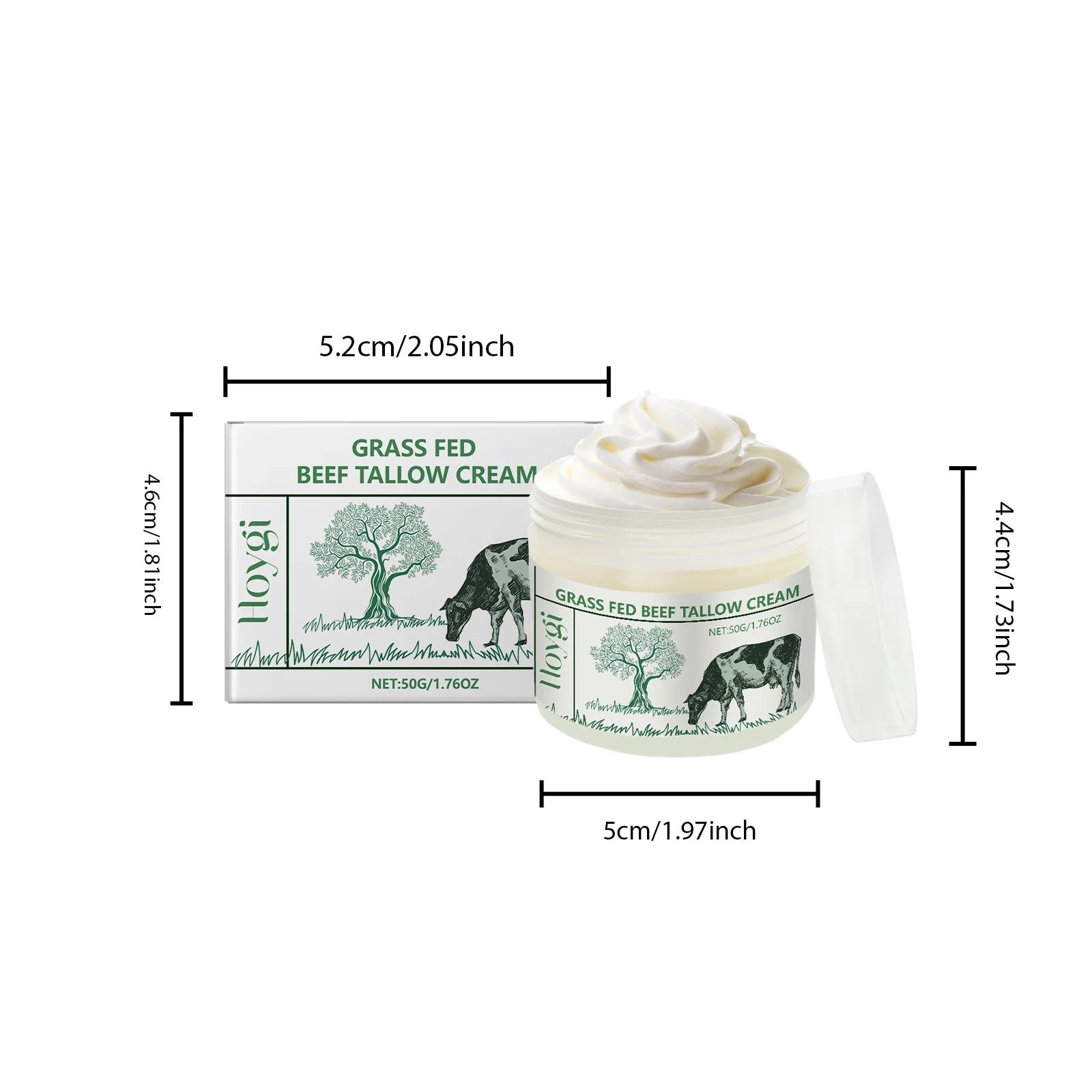 1/2/3Pcs Tallow Face Cream Lasting Moisturizing Body Lotion Rejuvenation Firming Nourishing Smooth Skin Care for Face Body Qme