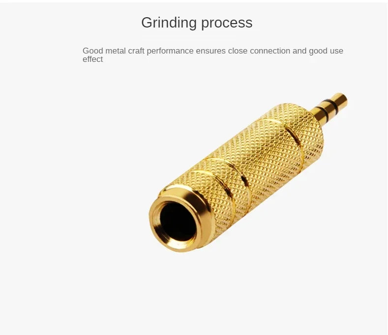 10PCS Audio 6.5 To 3.5 Adapter Microphone Microphone Headset 3.5mm Male Hole To 6.35 Female Plug Big To Small Qme