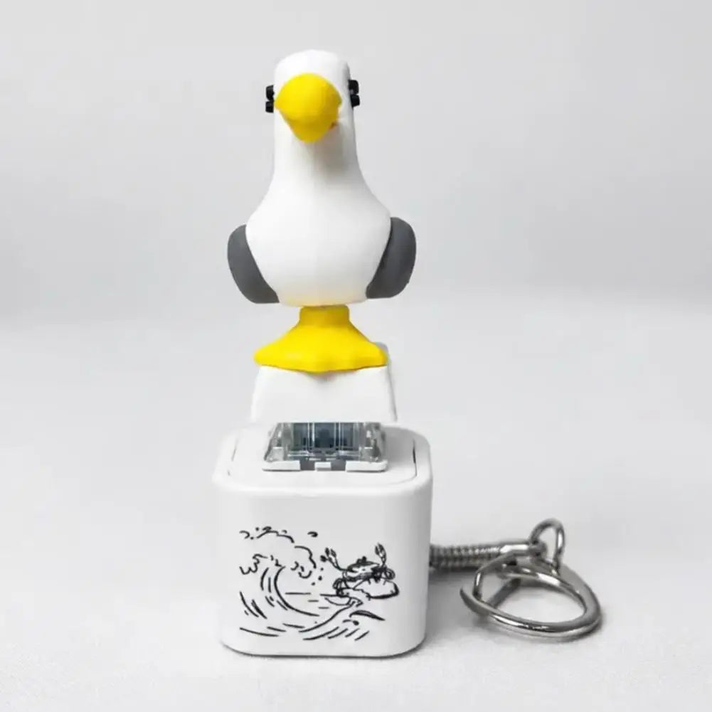 Seagull Button Keychain Rechargeable Fidget Toys Funny Keyboard Qme