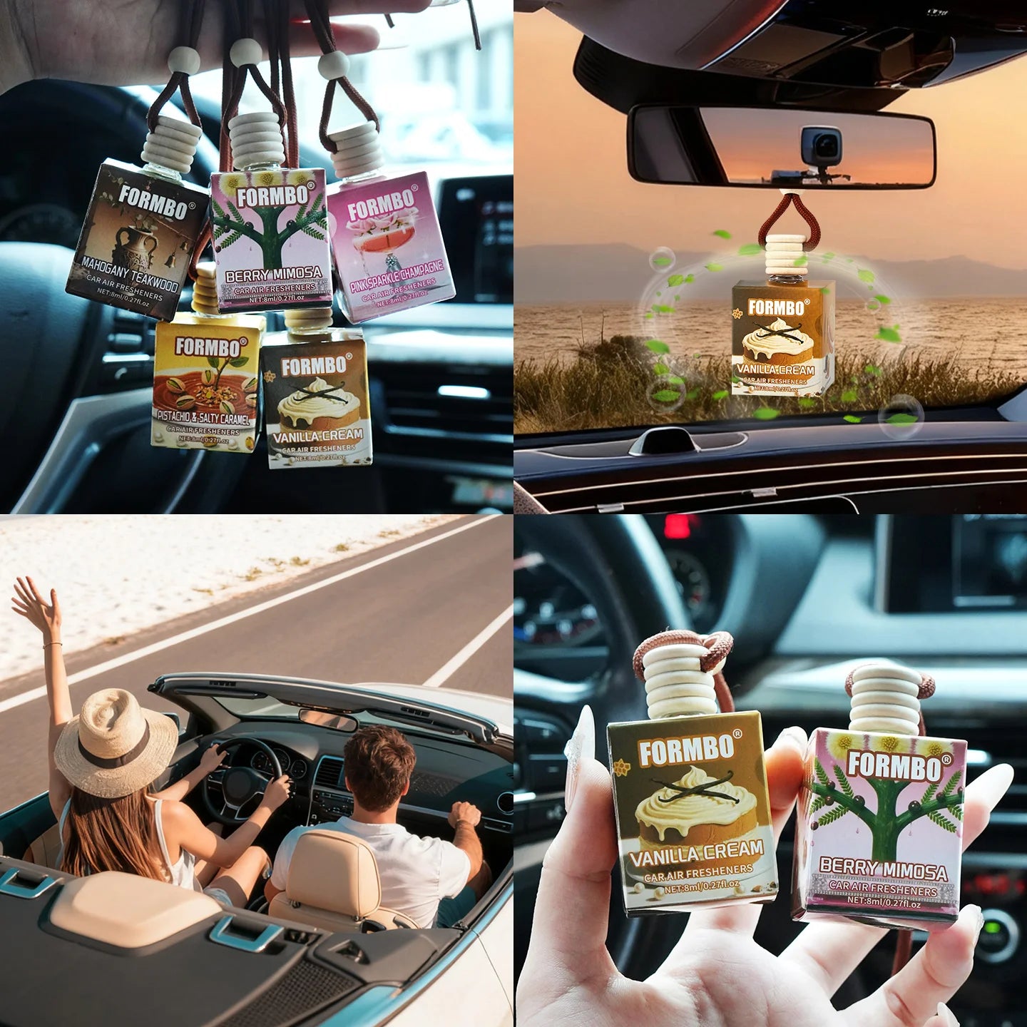 Long-acting Air Car Perfume Fresh Flower Fragrance Lasting Charming Qme