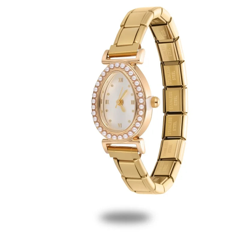 Wholesale Shiny CZ Square Round Oval Stainless Steel Watch Bracelet