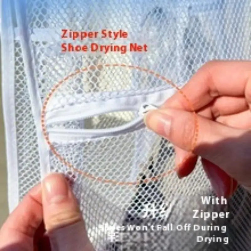 Fabric Thick Layer Laundry Bag Shoes Clothing Airing Drying Net Qme