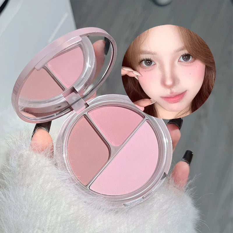 ART VALUE 7PC Makeup Sets Include 3 Colors Matte Lip Mud,1 Pressed Powder,1 Blush,1 Eyes Palette,1 Necklace Beauty Makeup Sets Qme