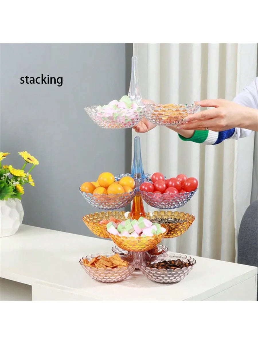 Can Be Stacked Water Fruit Tray Snack Storage Dried Melon Seed Candy Qme