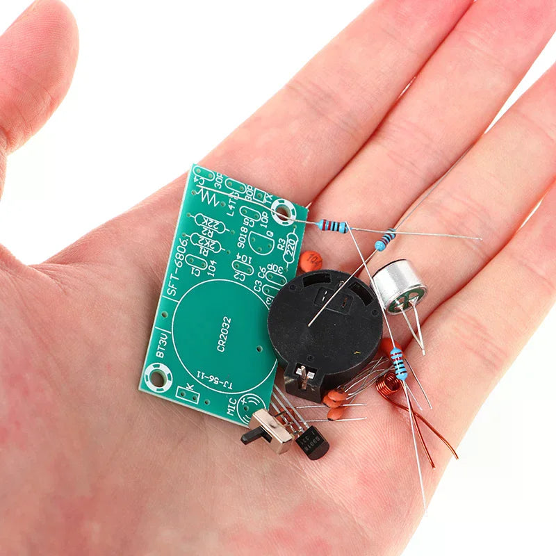 FM Stereo Radio Transmitter DIY Microphone DC 3V Soldering Practice Qme