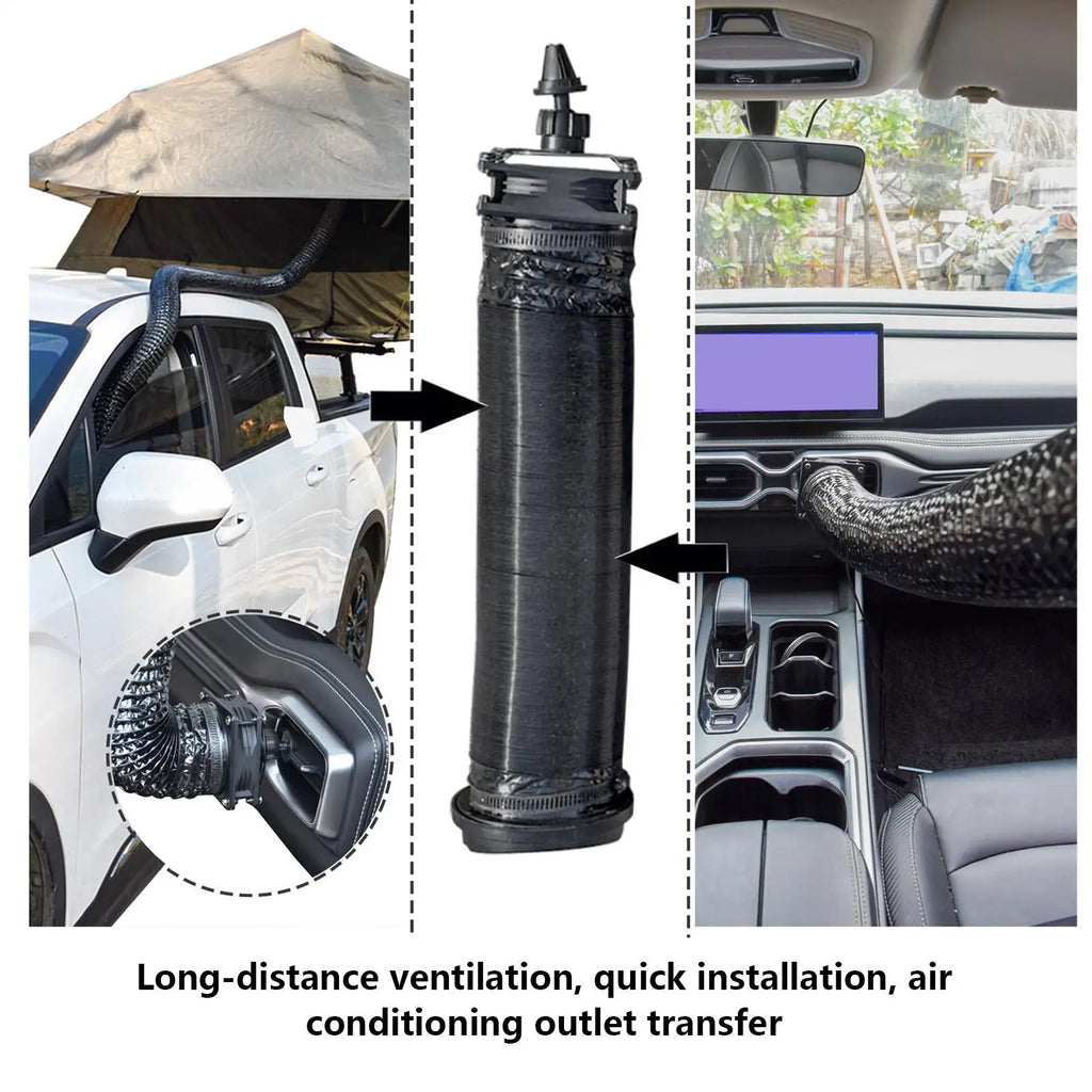 Car Ac Vent Extender Foldable Fan Outlet Adapter Air Conditioner RV Qme
