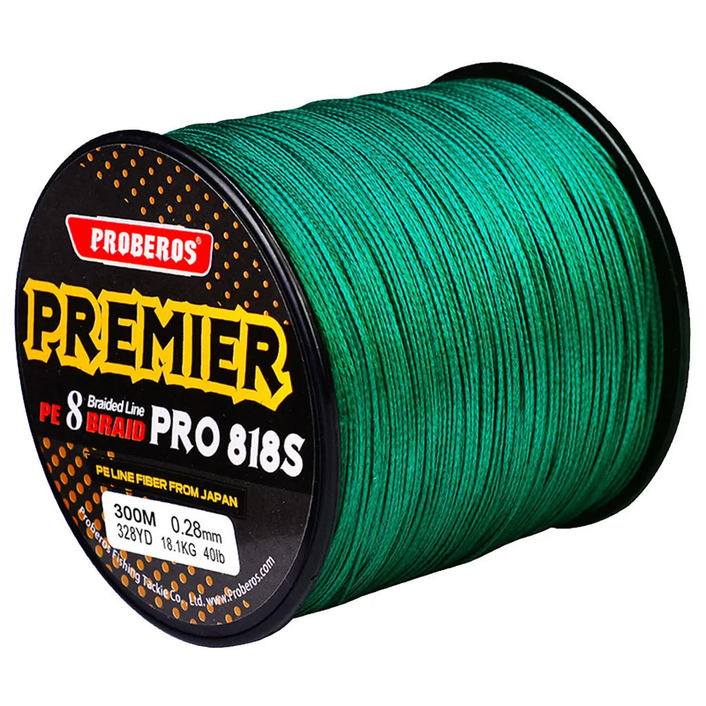 300M Nylon Fishing Line Super Strong Monofilament Fishing Line Not Fade 8 Strands Top Lines Dedicated To Sea Fishing Qme Green