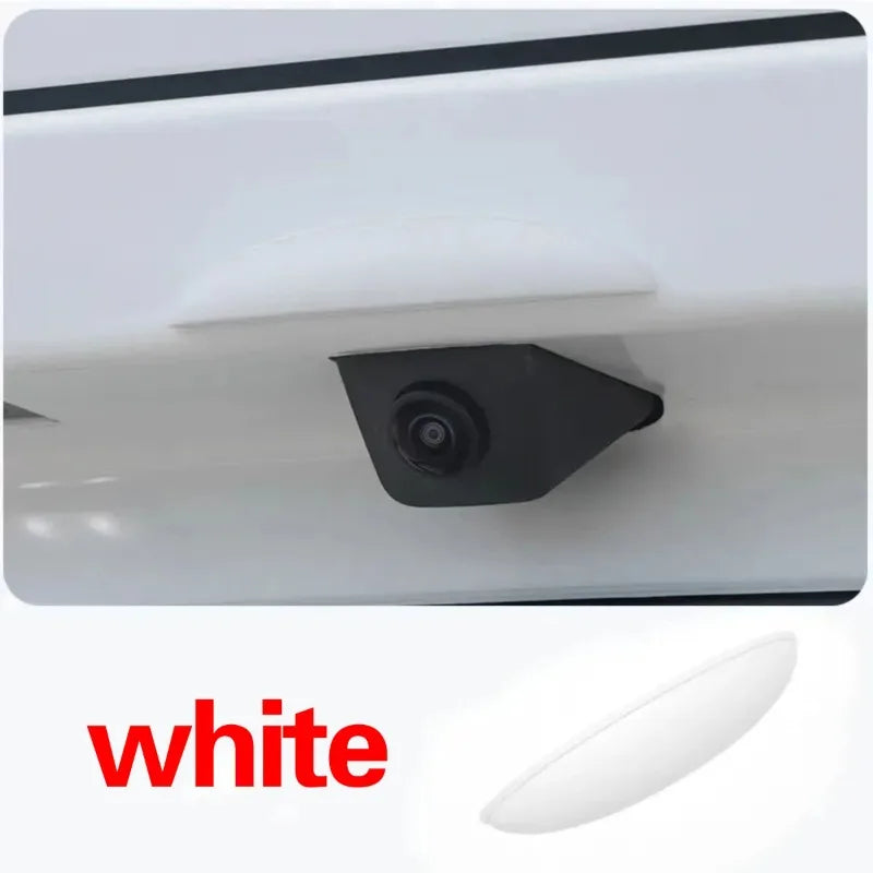 New Car Reverse Camera Silicone Rain Shade Cover Auto Rear Camera Rain Shield Cover Car Accessories Car Rear View Camera Shield Qme WHITE