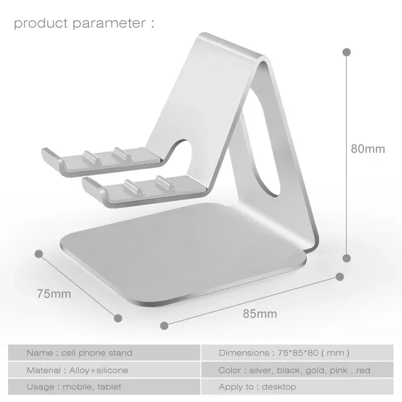 Universal Tablet Desktop Stand for IPad 7.9 9.7 10.5 11 Inch Metal Rotation Tablet Holder for Samsung Xiaomi Huawei Phone Tablet Qme