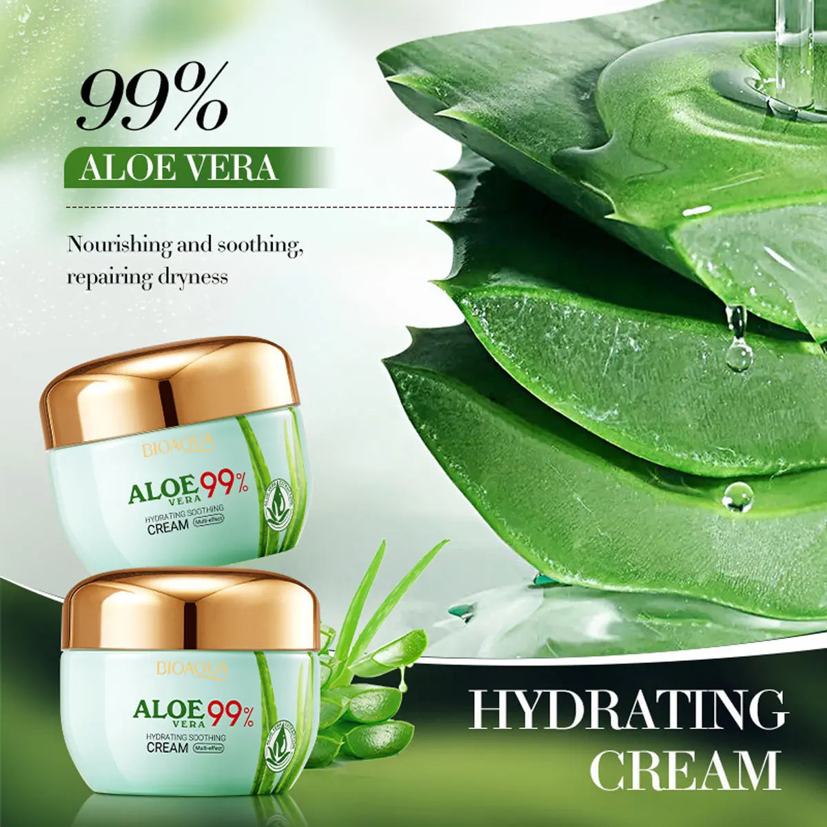 Aloe Vera Moisturizing Face Cream Soothing Skin Qme