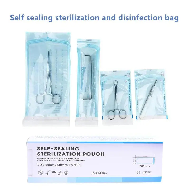 Self-sealing Sterilizer Pouches Bags 4 Disposable Nail Art Qme