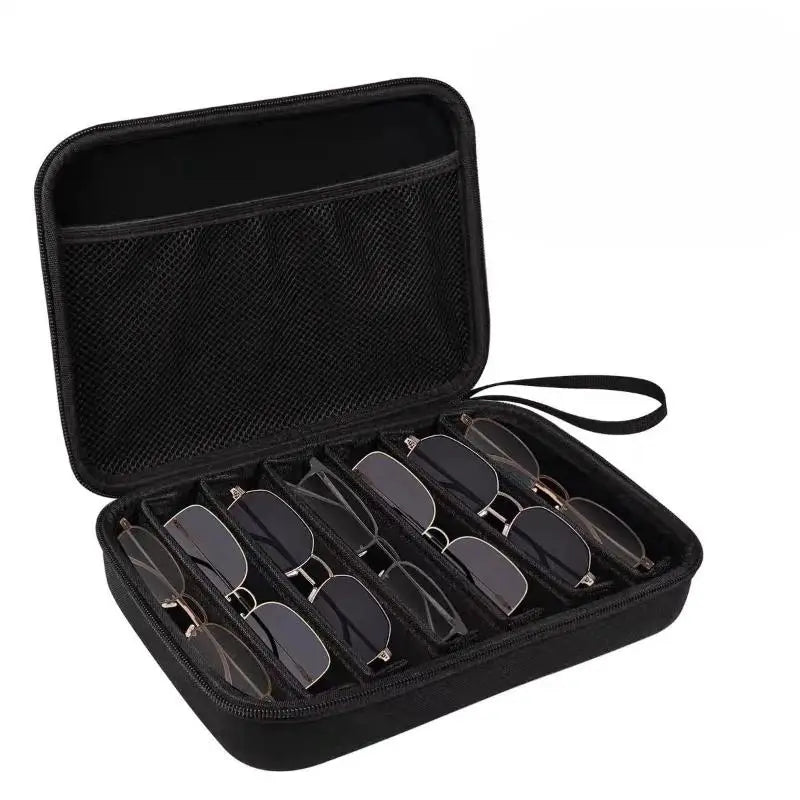 6 7 Compartment Adjustable Glasses Storage Box Portable Organizer Qme