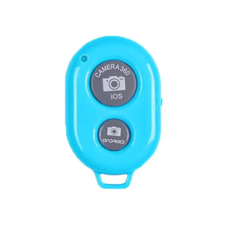 10pcs Mini Bluetooth Remote Control Universal Remote Control Selfie Stick Bluetooth Camera Controller One Click Wireless Selfie Qme Blue