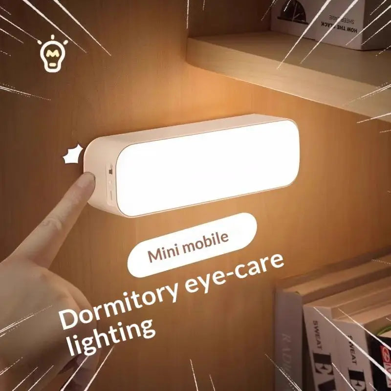 Wireless LED Night Lights USB Rechargeable Three Colors Magnetic Wall Lamp For Wardrobe Room Closet Kitchen Learning Desk Lamp. Qme