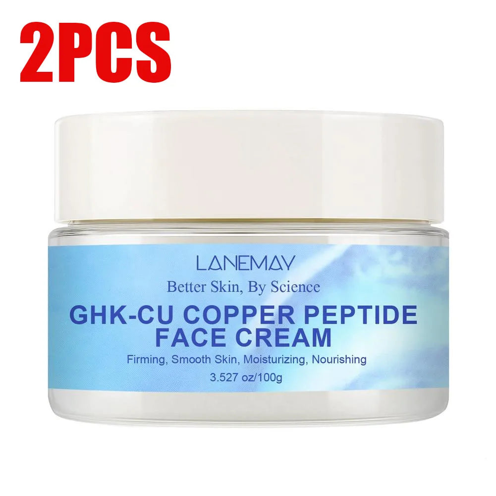 1/2PCS GHK-Cu Copper Peptide Face Cream, Skin Firming & Moisturizing Skincare, Deeply Nourishing For Smooth Skin Qme 2pcs CN