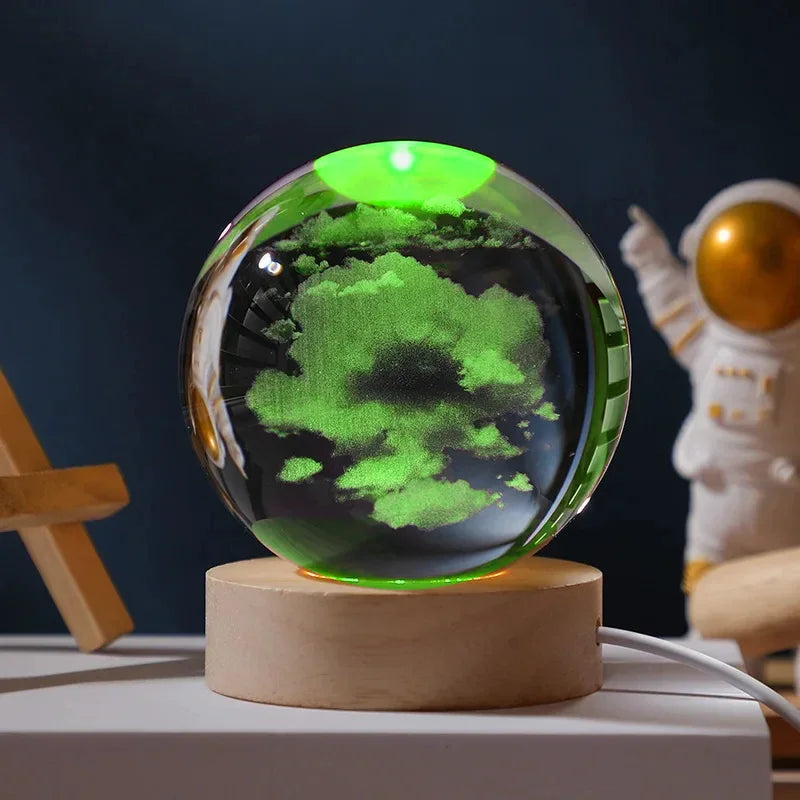 3D Colored Luminous Crystal Ball Astronomy Galaxy Crystal Sphere Beside Lamp Solar System Glassic Snow Globe Desktop Decorations Qme Clouds