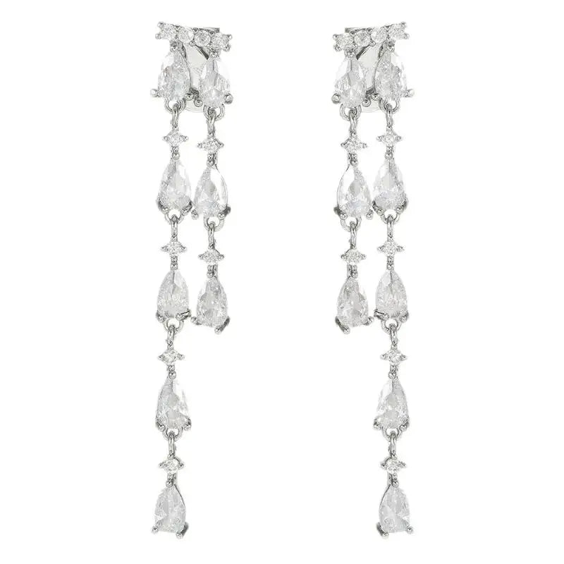 Elegant Waterdrop Ear Clips Non-slip DIY Decor Accessories Earphone Qme