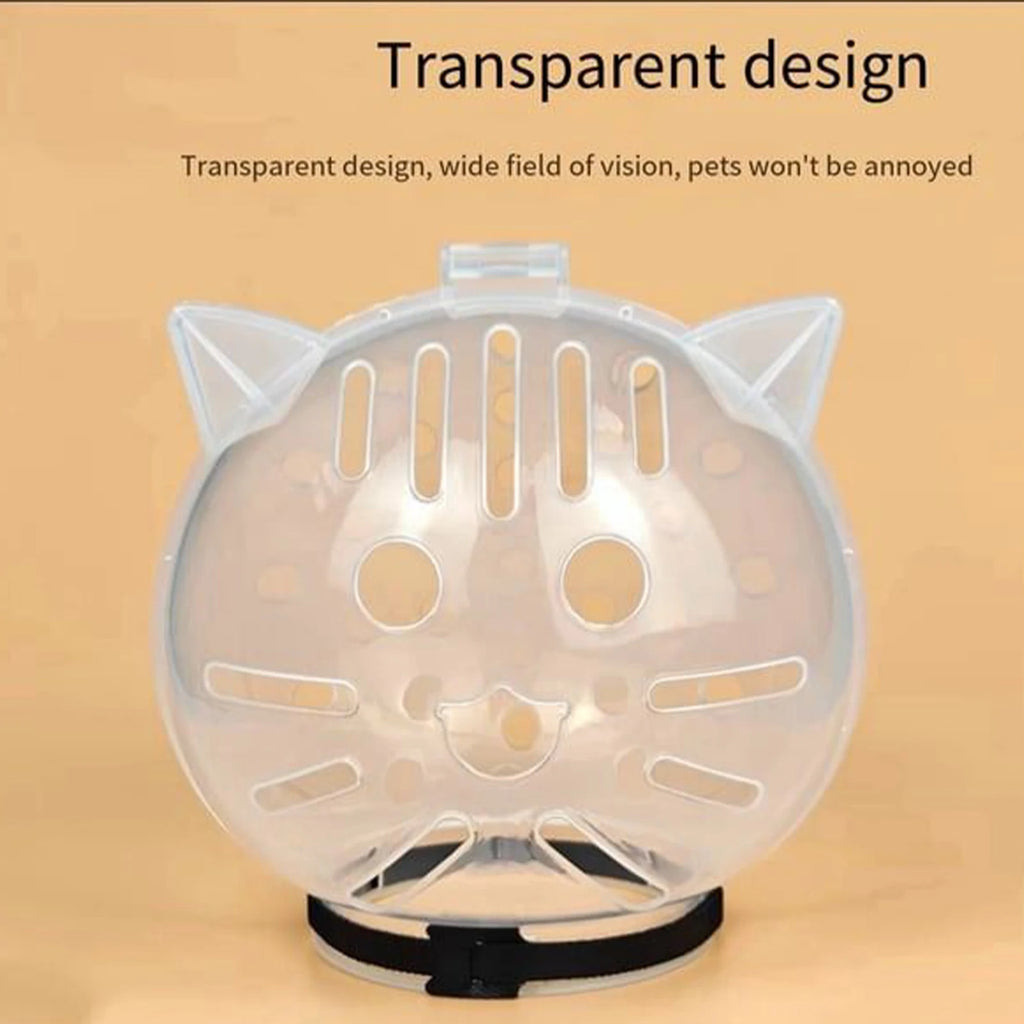 Cat Bubble Muzzle Transparent Breathable Face Cover Cat Hood for Small Dogs Bathing Shedding Nail Trimming Shower Behavior Qme