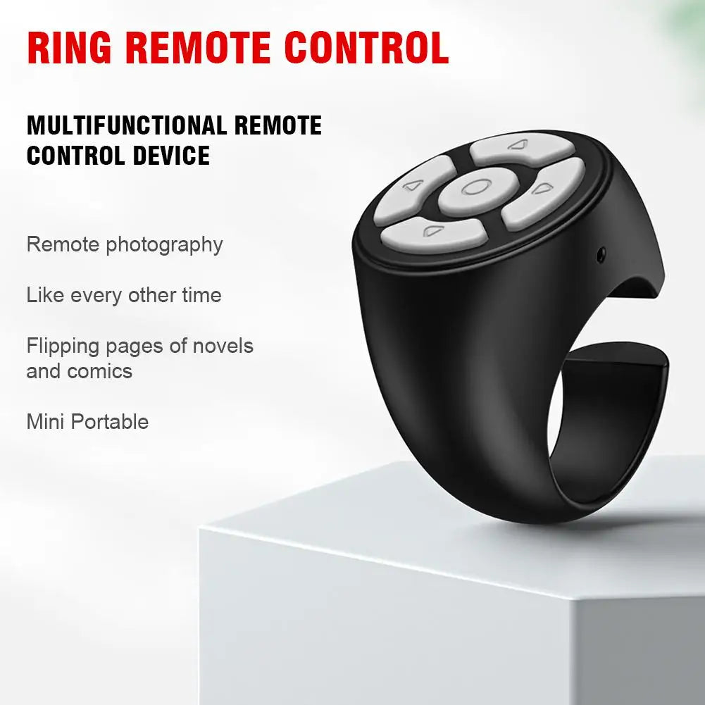 Wireless Bluetooth Remote Control, Video Scrolling Ring Page Turner Bluetooth Ring Scroller, Rechargeable Scrolling Rings Qme