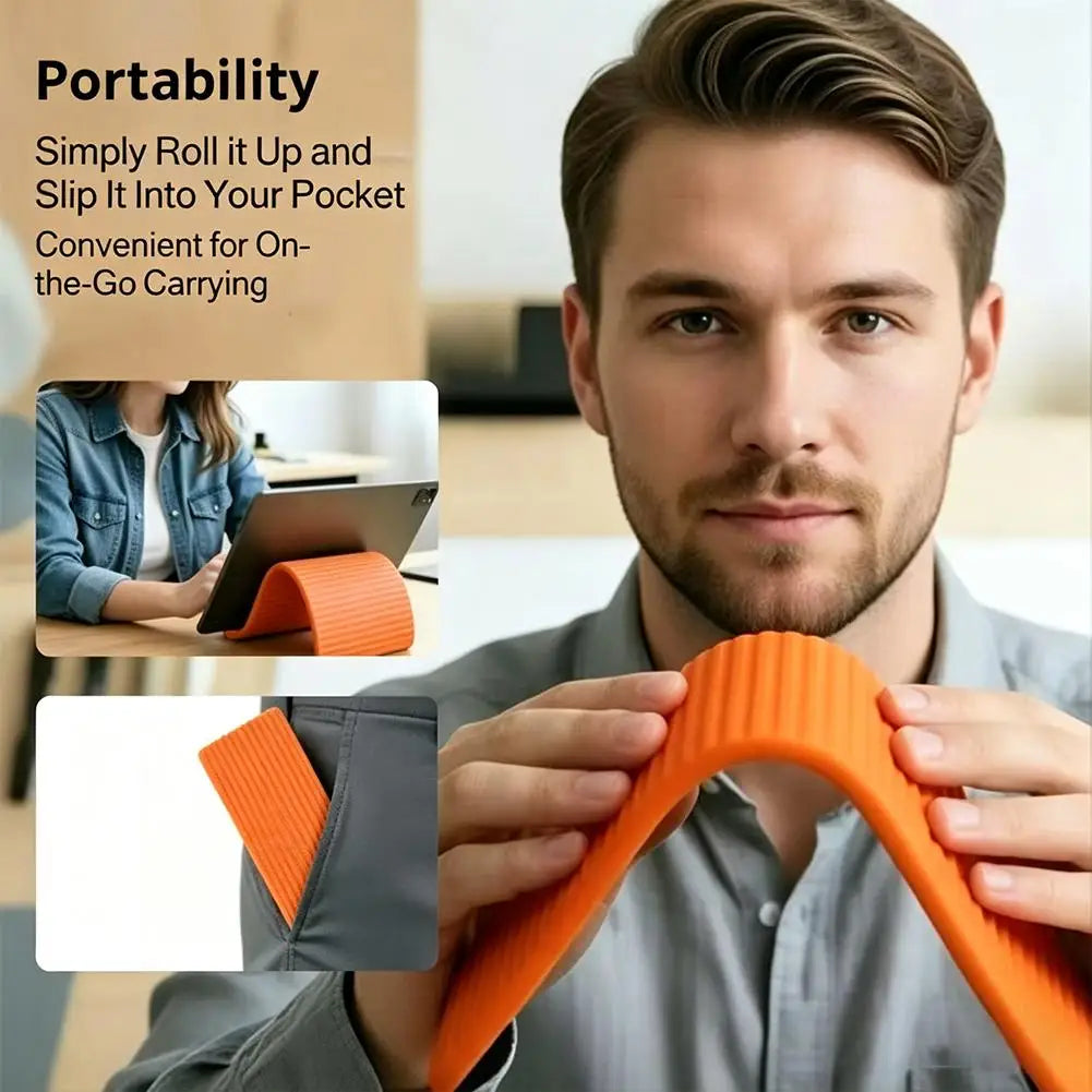 Portable Flexible Phone Stand Foldable Holder Desktop Tablet Laptop Qme