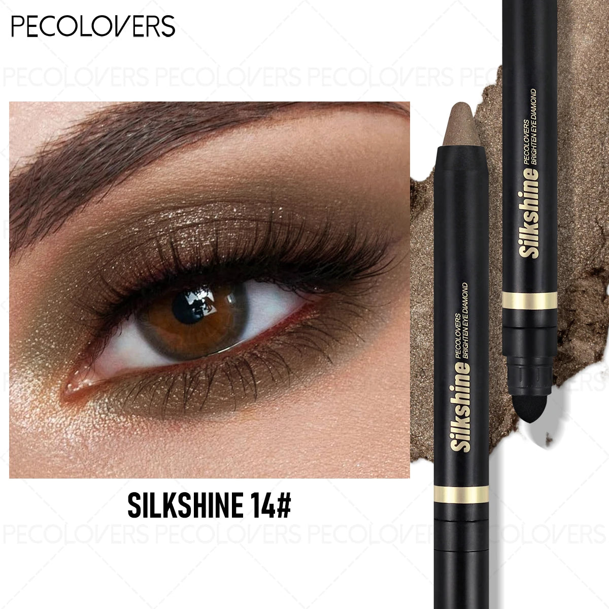 Shimmer Colored Eyeshadow Stick Waterproof Smudge-proof Long-lasting Qme 14