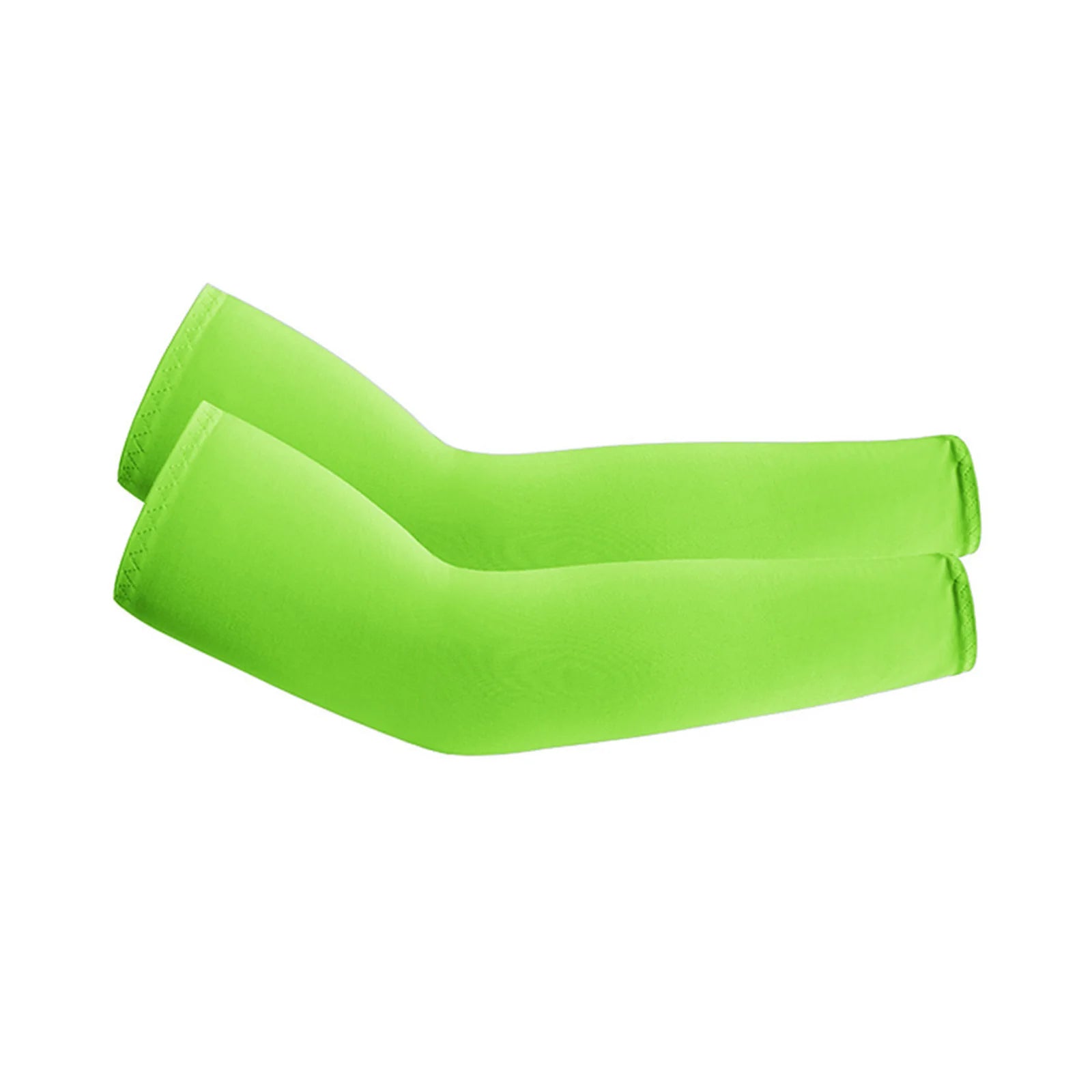 Lightweight Summer Sun-protective Sleeves for Outdoor Sports Cycling Hiking Solid Color Breathable Ice Sleeves Fishing Sleeves Qme Fluorescent Green One Size