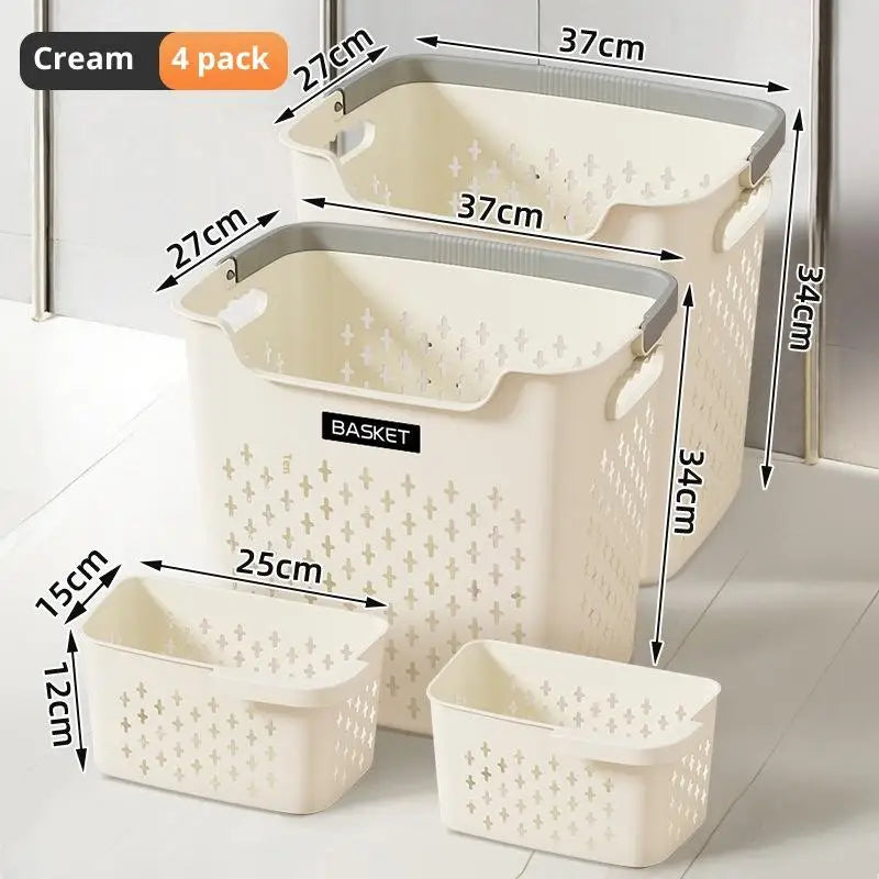 Household Laundry Basket Bedroom Bathroom Storage Large Capacity Qme