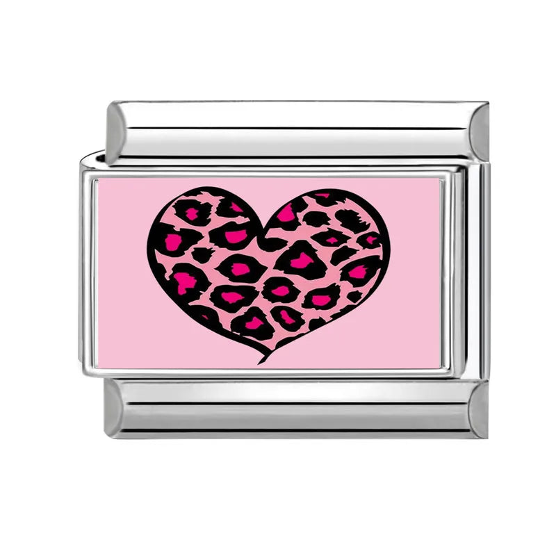2025 New Cute Rabbit Cats Heart Flowers Italian Charm Link fit 9mm Stainless Steel Jewelry DIY Making Bracelets Gifts Wholesale Qme Style 4