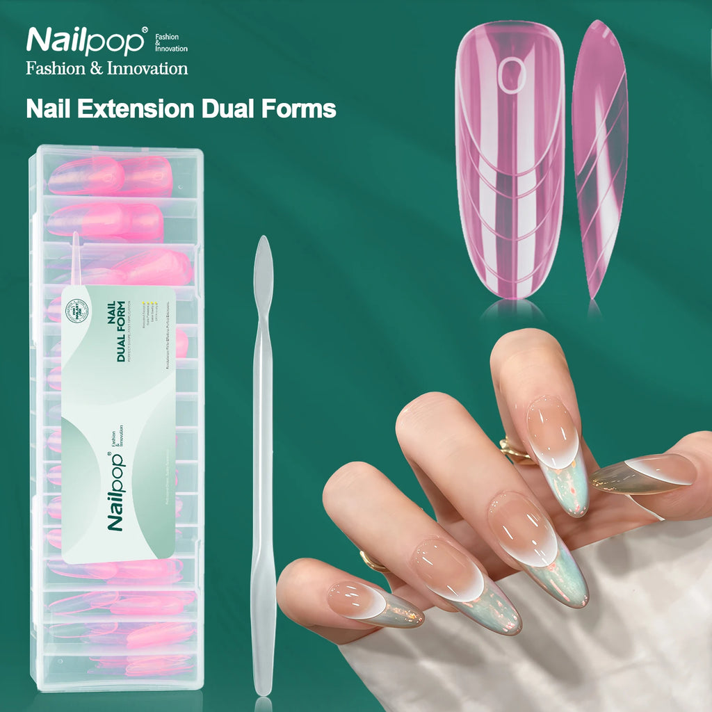 Nailpop Ellipse Nail Dual Forms 15 French Fast Construction Pink Qme